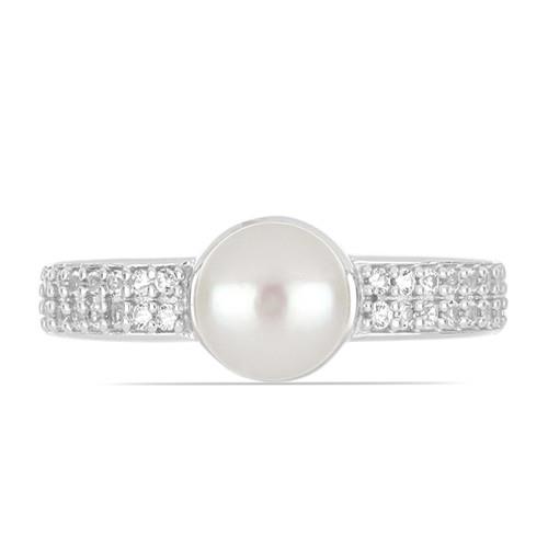 BUY GENUINE WHITE FRESHWATER PEARL GEMSTONE IN 925 SILVER